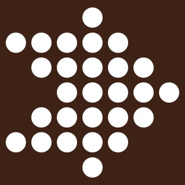 Düz vektör piktogram sağ noktalı ok