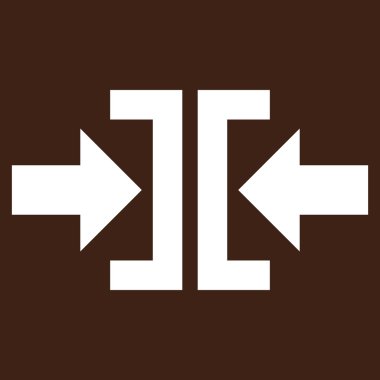 Yatay yöndeki düz vektör piktogram tuşuna basın