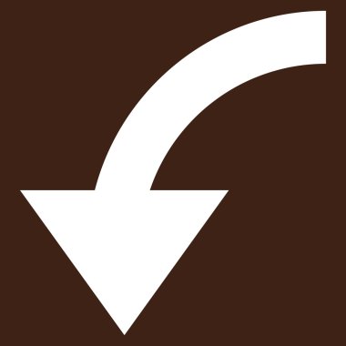 Saatin tersi yönde düz vektör Sembol döndürme