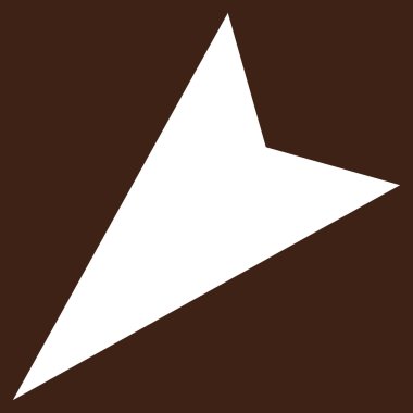 Ok ucu sol aşağı düz vektör piktogram