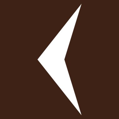 Ok ucu sol düz vektör piktogram