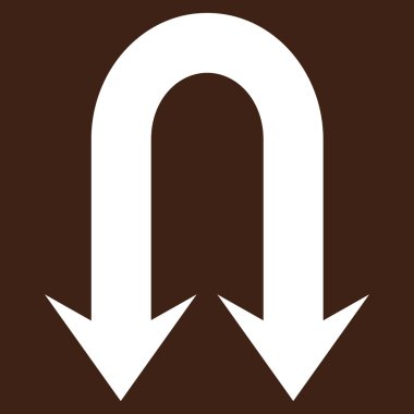 Geri dönmemiz ok düz vektör piktogram