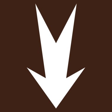 Düz vektör piktogram aşağı ok