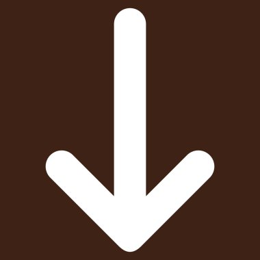 Düz vektör piktogram aşağı ok