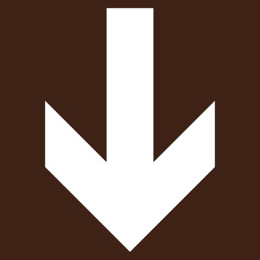 Düz vektör piktogram aşağı ok