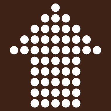 Düz vektör piktogram yukarı noktalı ok