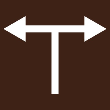 Bifurkasyon oklar sol düz vektör piktogram sağ