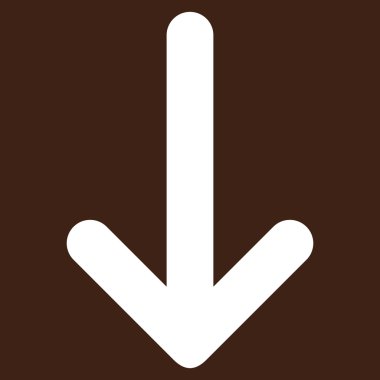 Düz vektör piktogram aşağı ok