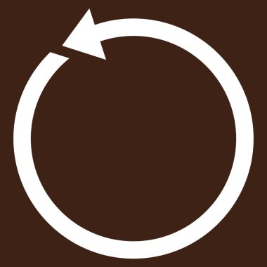 Saatin tersi yönde düz vektör Sembol döndürme