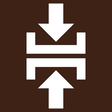 Düşey yönde düz vektör piktogram tuşuna basın