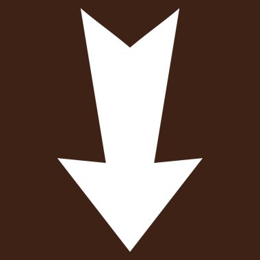 Düz vektör piktogram aşağı ok