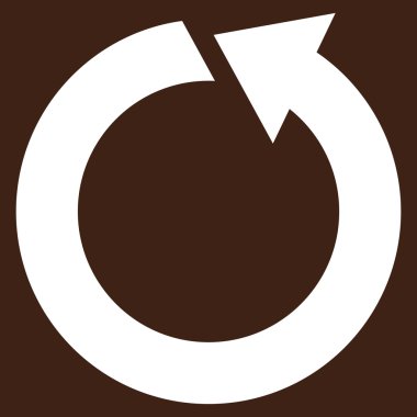 Saatin tersi yönde düz vektör Sembol döndürme