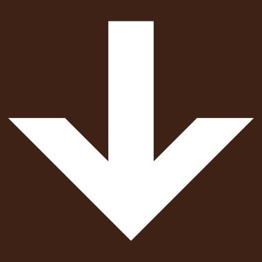 Düz vektör piktogram aşağı ok