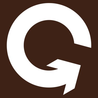 Saatin tersi yönde düz vektör Sembol döndürme