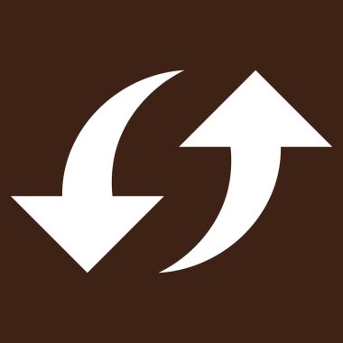 Exchange oklar düz vektör piktogram