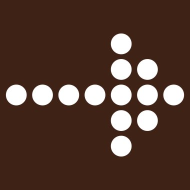 Düz vektör piktogram sağ noktalı ok