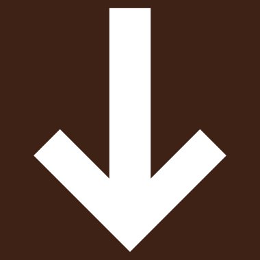 Düz vektör piktogram aşağı ok