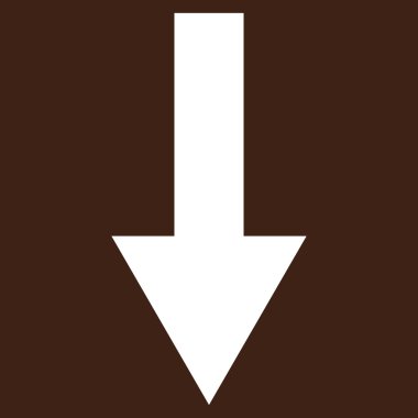 Düz vektör piktogram aşağı ok