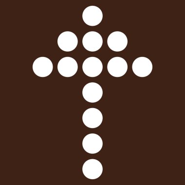 Düz vektör piktogram yukarı noktalı ok