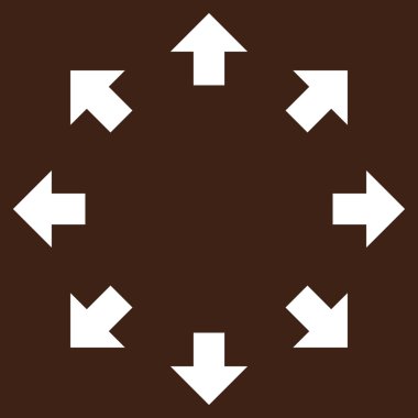 Radyal oklar düz vektör piktogram