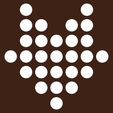 Noktalı ok aşağı düz vektör piktogram