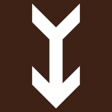 Düz vektör piktogram aşağı ok