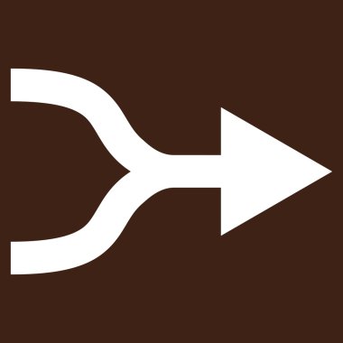 Ok birleştirmek değil düz vektör piktogram