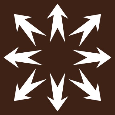 Oklar düz vektör piktogram genişletin