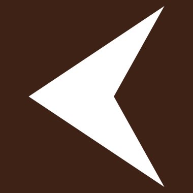 Ok ucu sol düz vektör piktogram