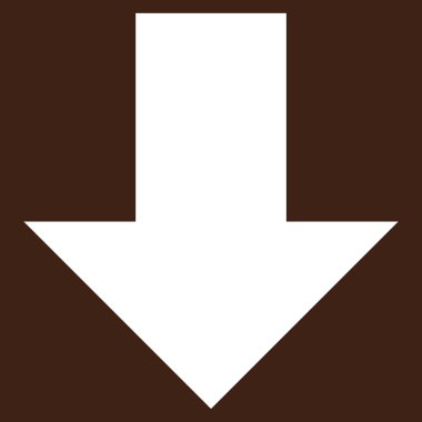 Düz vektör piktogram aşağı ok