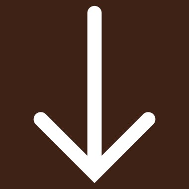 Düz vektör piktogram aşağı ok