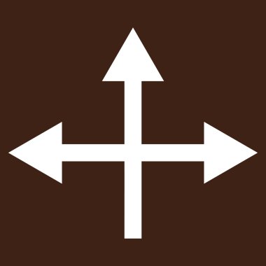 Kesişme Yönleri Düz Vektör Piktogramı