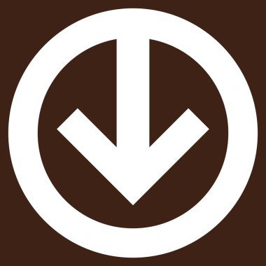 Düz vektör piktogram aşağı yön