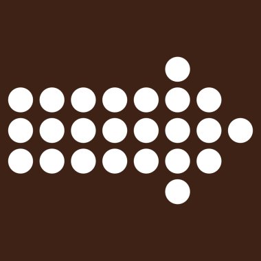 Düz vektör piktogram sağ noktalı ok