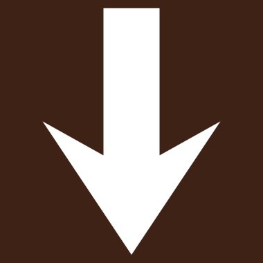 Düz vektör piktogram aşağı ok