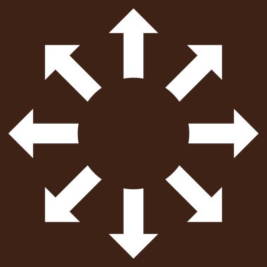 Oklar düz vektör piktogram genişletin