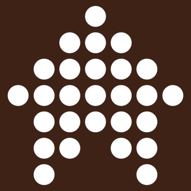 Düz vektör piktogram yukarı noktalı ok