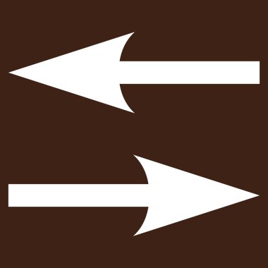 Yatay Exchange oklar düz vektör piktogram