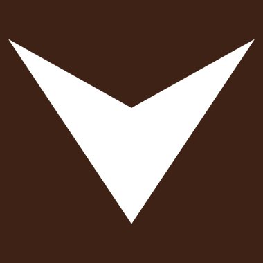 Düz vektör piktogram aşağı ok ucu