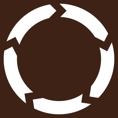 Dolaşım düz vektör piktogram