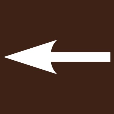 Keskin Ok Sol Düz Vektör Piktogram