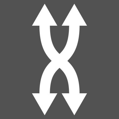 Shuffle Oklar Dikey Düz Vektör Pictogram