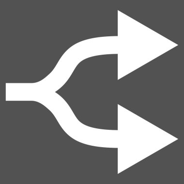 Split Oklar Sağ Düz Vektör Pictogram