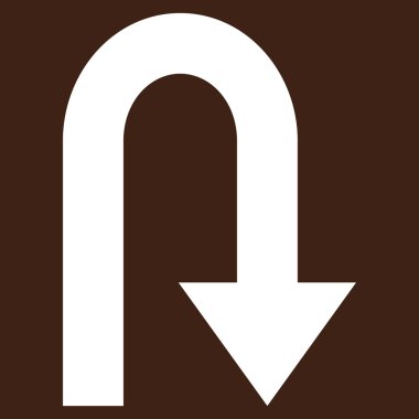 Düz Vektör Piktogramı Geri Çevir