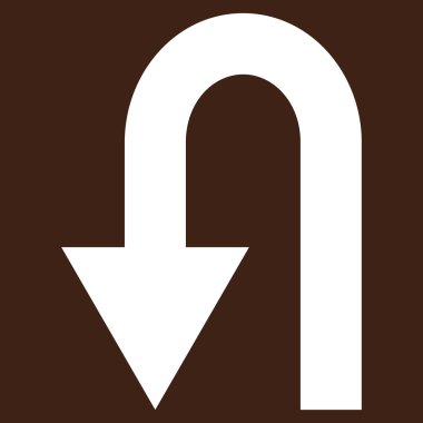 Düz Vektör Piktogramı Geri Çevir