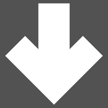 Düz vektör piktogram aşağı ok