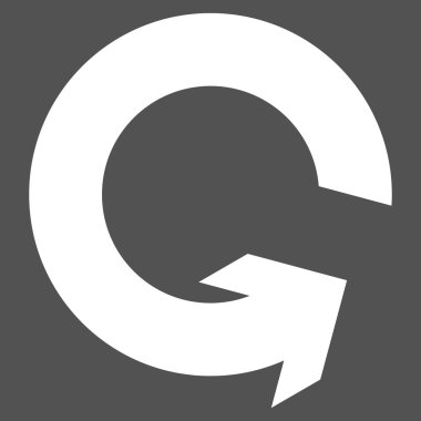 Saatin tersi yönde düz vektör Sembol döndürme