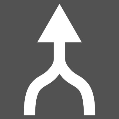 Ok Yukarı Düz Vektör Pictogram'ı Birleştir