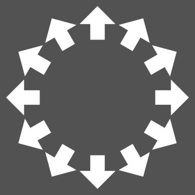 Radyal oklar düz vektör piktogram