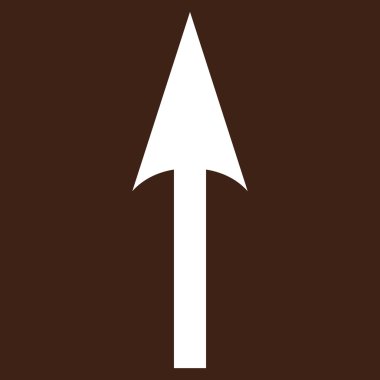 Sharp Arrow Up Flat Vector Pictogram